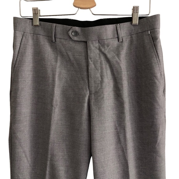 ZNTI8 Zanetti Gray Trousers Dress Slacks W33 L32 - Picture 3 of 11